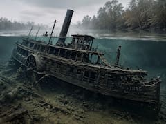 En 1865 naufragó un barco de vapor en un río: 103 años después, encontraron un tesoro intacto en su interior