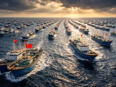 Construyen la barrera marítima más grande del mundo | Este país movilizó 1.400 barcos y armó una red de más de 200 millas: para qué