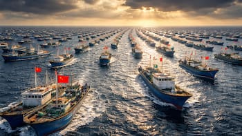 Construyen la barrera marítima más grande del mundo | Este país movilizó 1.400 barcos y armó una red de más de 200 millas: para qué