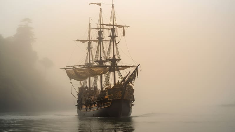 Descubrimientos de barcos coloniales en el fondo del mar. Fuente: Freepik.
