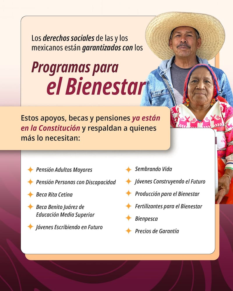 La dependencia explicó que este cambio fortalece la permanencia de los apoyos para adultos mayores, personas con discapacidad, estudiantes, jóvenes, campesinos y pescadores.