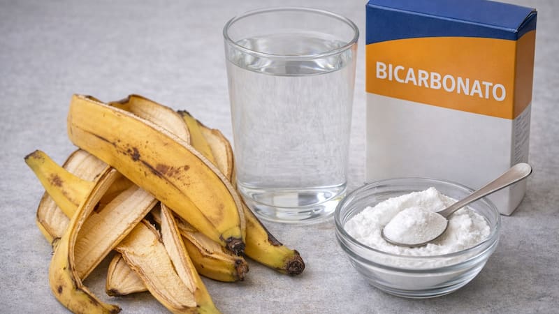 Cáscara de banana y agua con bicarbonato: por qué recomiendan esta mezcla y para qué sirve.