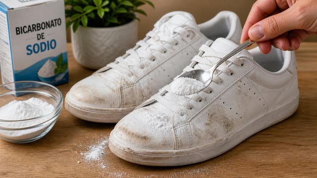 Por qué mezclar vinagre con bicarbonato de sodio: para qué sirve y por qué miles lo aplican en las zapatillas blancas