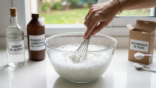 Mezclar bicarbonato, peróxido de hidrógeno y vinagre: para qué sirve y por qué tantos expertos lo recomiendan