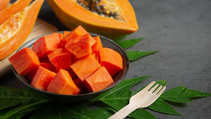 Comer papaya en cuadros, cómo hacerlo?