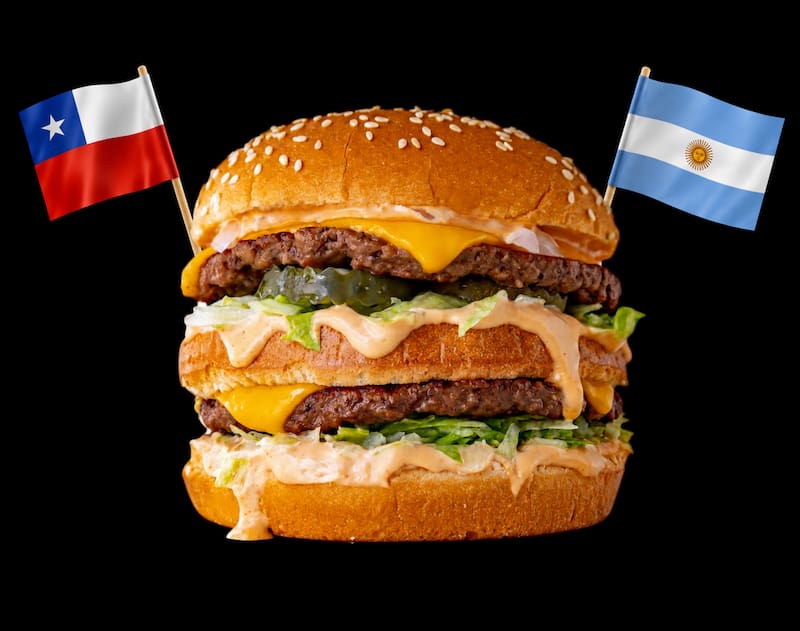 El Índice Big Mac reveló que Buenos Aires aparece relativamente más cara que Santiago dentro de esta comparación. (Foto: Shutterstock - editado con IA)