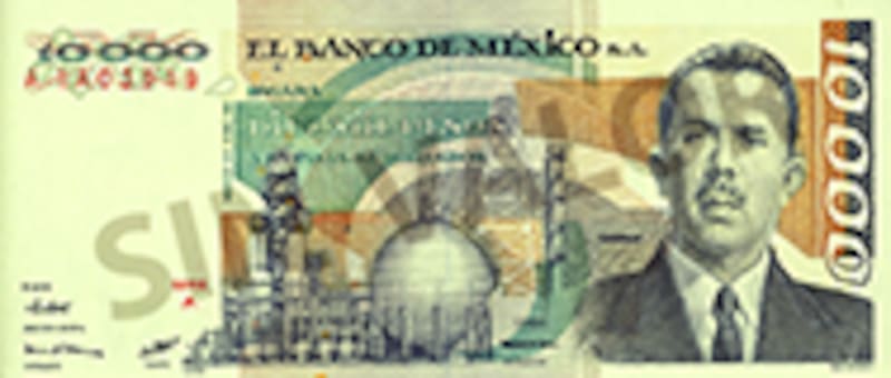Retrato del general Lázaro Cárdenas del Río. Al fondo una imagen de la refinería “La Cangrejera".