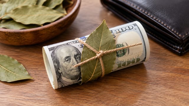 Envolver un billete de dólar con una hoja de laurel: para qué sirve y por qué muchos lo recomiendan