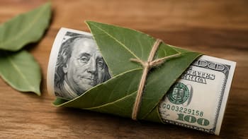 Envolver un billete de dólar con una hoja de laurel: para qué sirve y por qué lo recomiendan