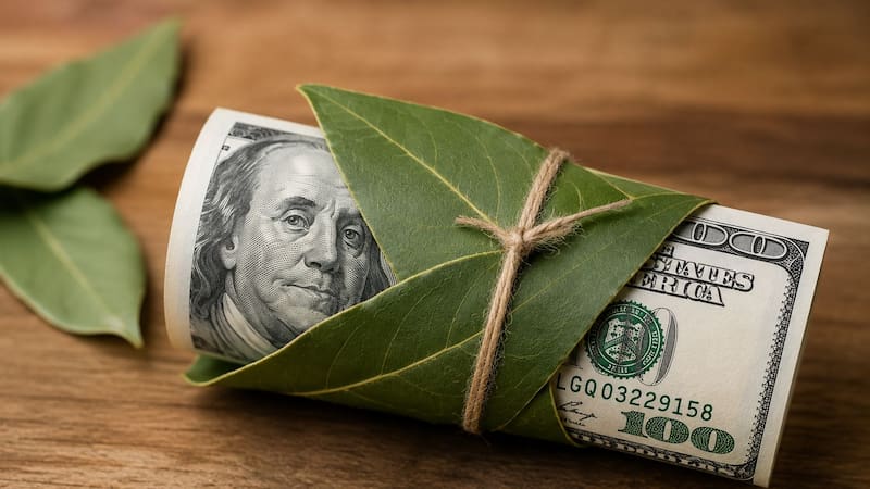 Uno de los más populares consiste en envolver un billete de dólar con una hoja de laurel y conservarlo en un lugar especial.