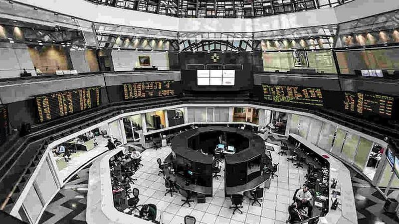 Piso de remates de la Bolsa Mexicana de Valores.