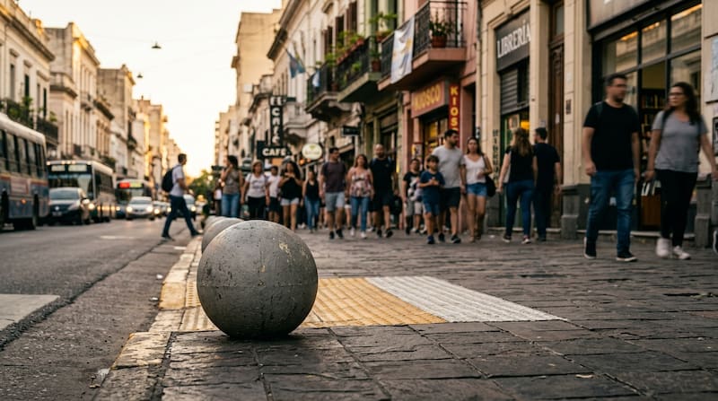 Pocos lo saben: para qué sirven las bolas de cemento en las veredas y por qué son importantes.