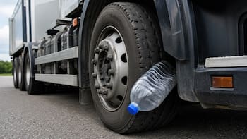 Qué significa encontrar una botella en la rueda de un camión y por qué es importante saber cómo actuar