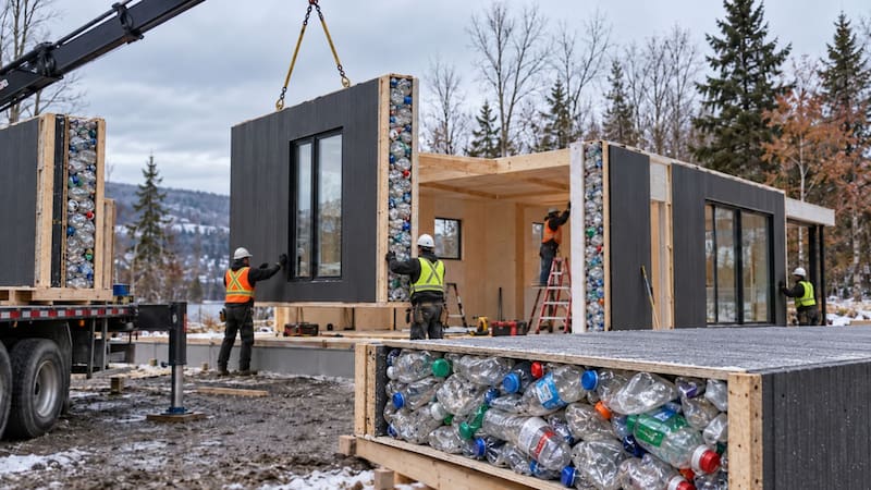 Tiró abajo las reglas de la construcción: recicló 200.000 botellas y levantó una casa en apenas 3 días.