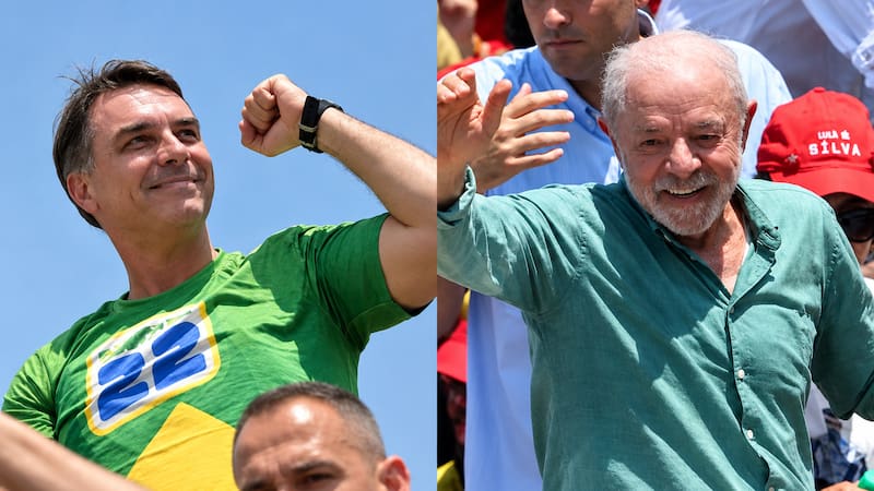 Flavio Bolsonaro y Lula da Silva