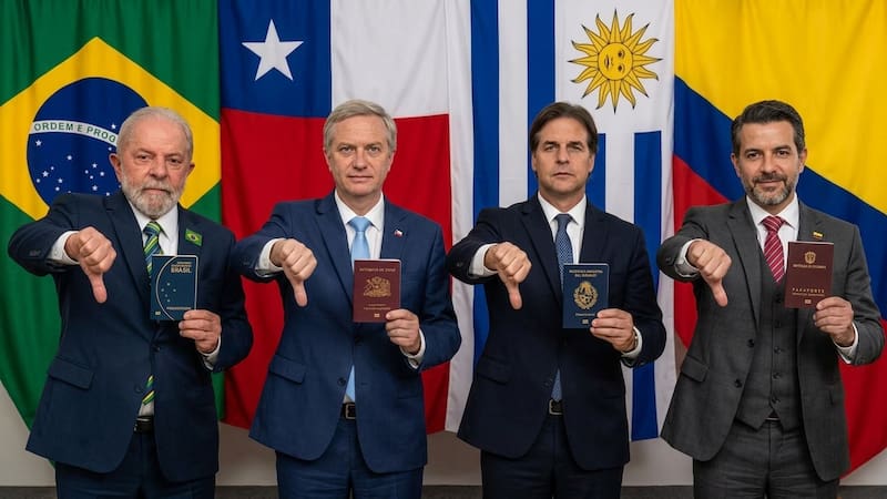 Restricciones para ingresar a Brasil, Chile, Uruguay y Colombia.