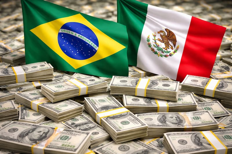 Brasil y México podrían consolidarse entre las economías más influyentes hacia 2030. Fuente: Archivo.