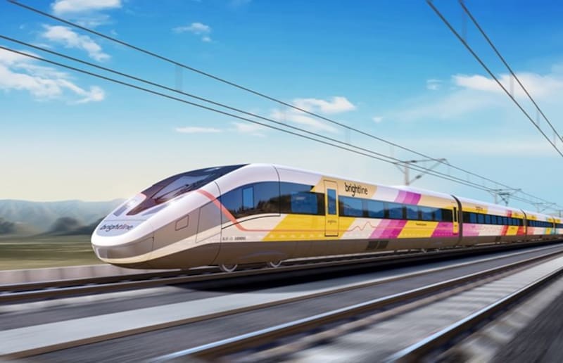Brightline West se convertiría en el tren de pasajeros más rápido de América.