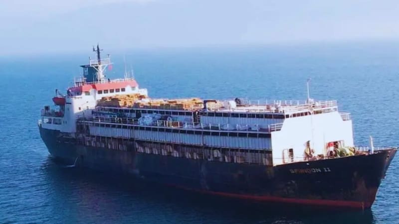 El buque Spiridon II transportando ganado en pie.