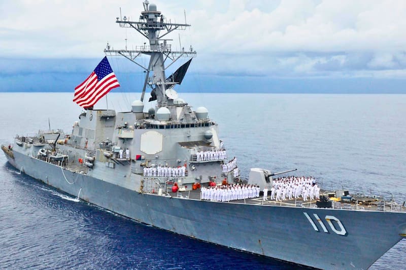 The former US frigate was the target of a sinking exercise by the US and UK navies in the North Atlantic.