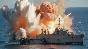 Potencias en acción | Japón prueba su poder naval: un torpedo hunde un buque estadounidense en el océano Pacífico