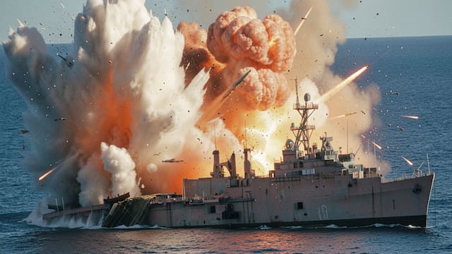 Potencias en acción | Japón prueba su poder naval: un torpedo hunde un buque estadounidense en el océano Pacífico