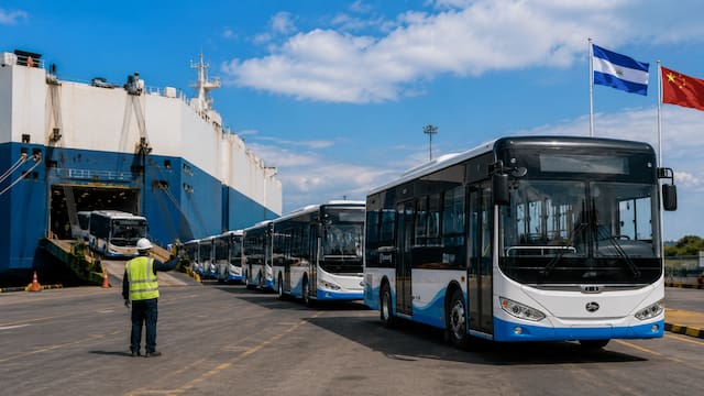 Cambia el transporte público: China enviará 600 autobuses de nueva generación a América Latina y los primeros 180 ya llegaron al país