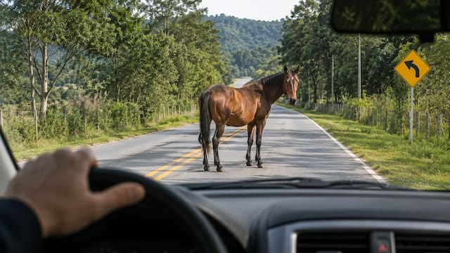 Qué hacer si encuentra un caballo en medio de la carretera y por qué es importante saber cómo actuar