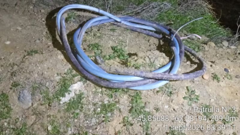 Insólito robo en Chubut: se llevaron cables de cobre y se paralizó la actividad de tres pozos petroleros.