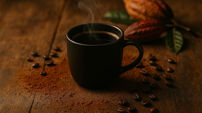 Agregarle cacao amargo al café | Para qué sirve y qué beneficios tiene para el cuerpo . Foto (IA)