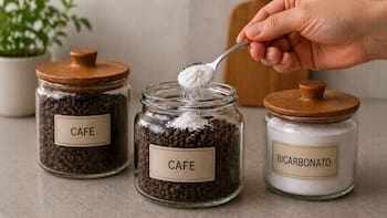 Por qué recomiendan mezclar café usado con bicarbonato y para qué sirve