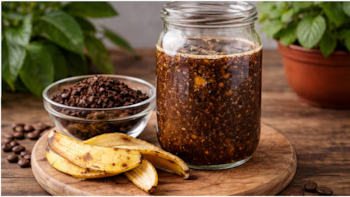 Mezclar café usado con cáscara de banana y agua | Para qué sirve y por qué lo recomiendan