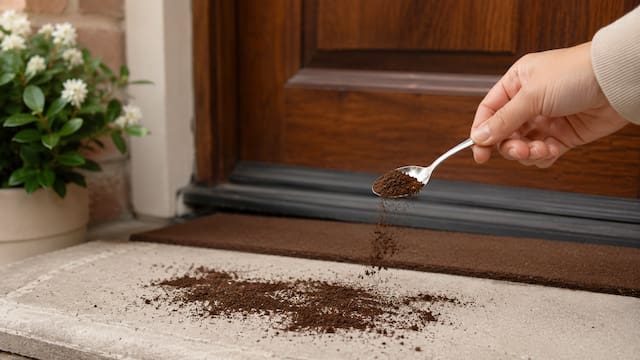 Rociar café molido en la entrada de la casa: para qué sirve y por qué lo recomiendan