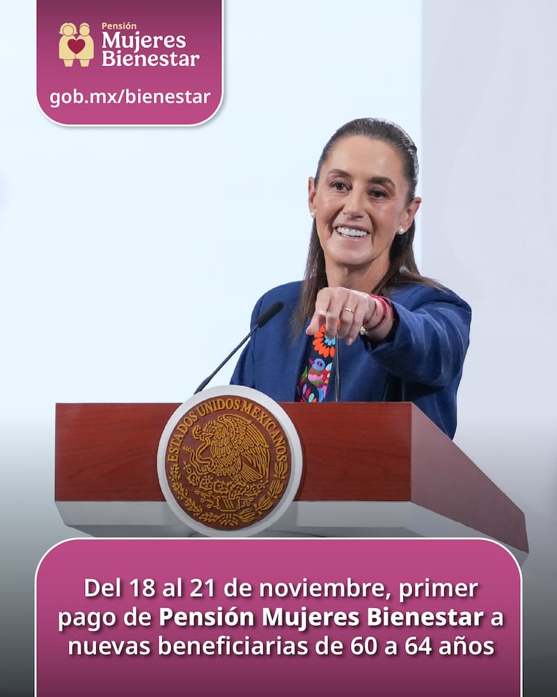 Ya está el Calendario de pagos Pensión Mujeres Bienestar