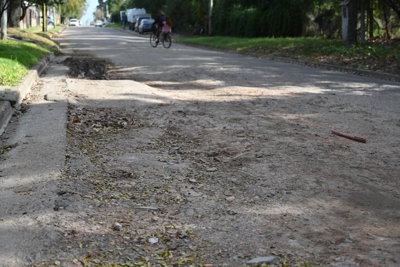 Así luce la calle Perigán, en el tramo comprendido entre 3 de Diciembre y Calle 5519 antes de la remodelación.