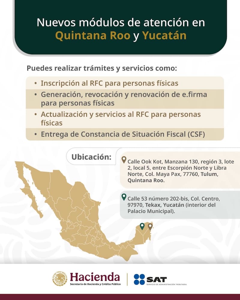 Nuevos Módulos de Atención del SAT.