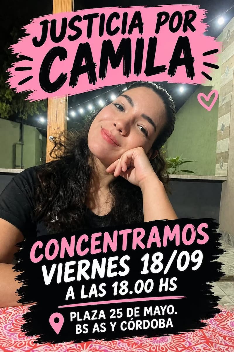 La familia de Camila organiza una marcha para pedir justicia este viernes.