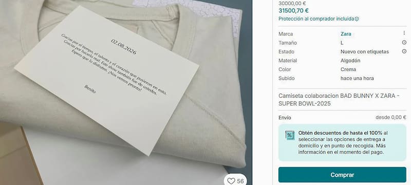 Captura tomada de una plataforma de compraventa por Internet. EFE