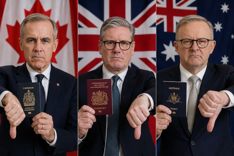 Canadá, Reino Unido y Australia prohíben el ingreso al país de ciudadanos que hayan postergado este trámite con su pasaporte.