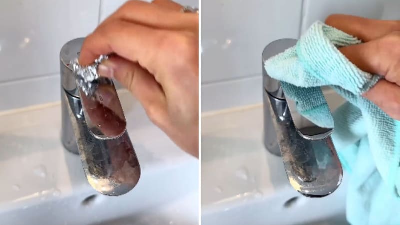 Las manchas blancas en la canilla son un problema común en baños y cocinas.