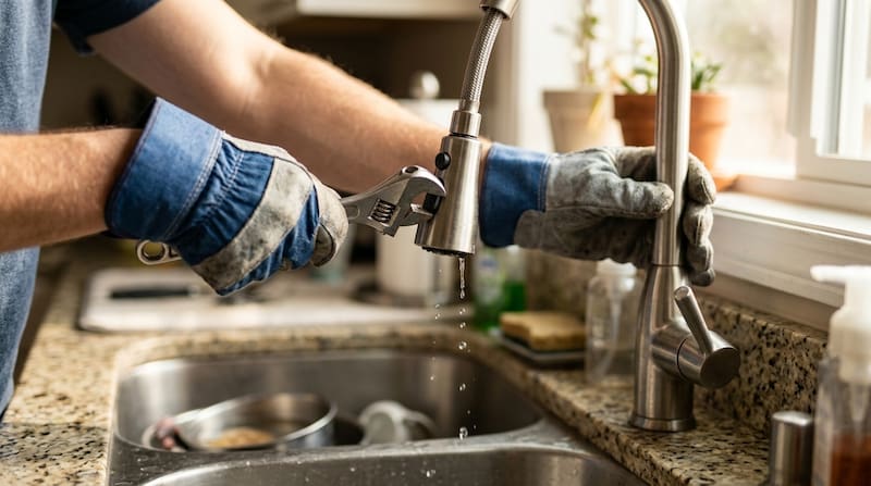 Un plomero enseña cómo reparar una canilla que pierde agua con un truco simple sin cambiar toda la grifería.