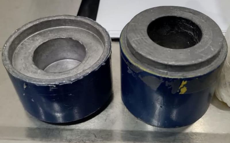 La capsula de plomo en la que se transporta el material radioactivo (Fuente: Autoridad Regulatoria Nuclear).