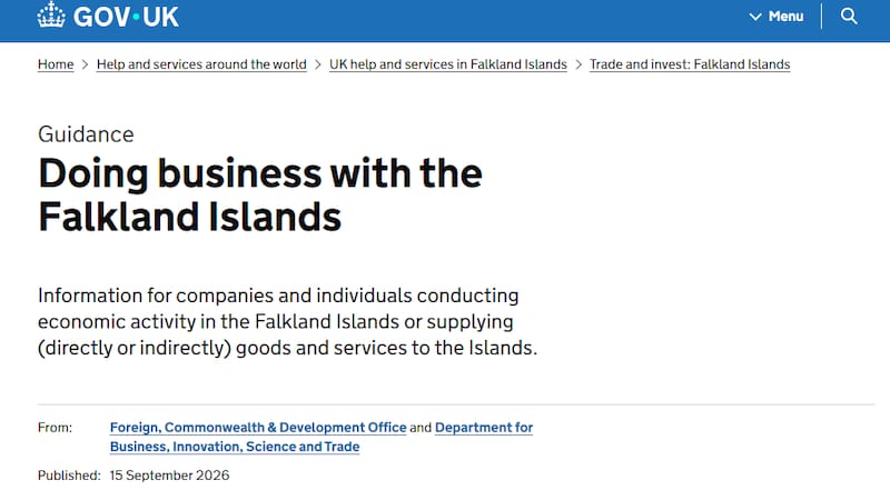 La guía subraya que las islas son un territorio británico de ultramar.