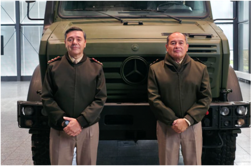 Carlos Alberto Presti participó de la Munich Security Conference y concretó en Alemania la incorporación de nuevos camiones militares Unimog 4000, en febrero.