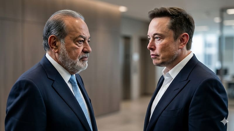 Carlos Slim y Elon Musk