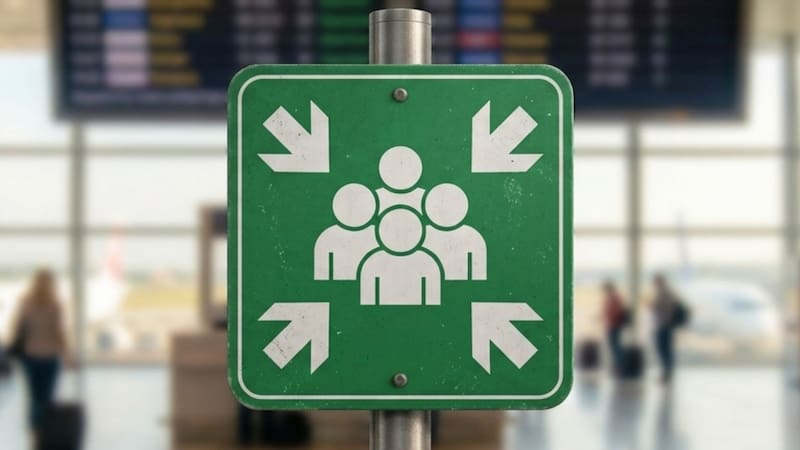 Qué significa el cartel de 4 personas en fondo verde en aeropuertos y por qué tenés que conocerlo.