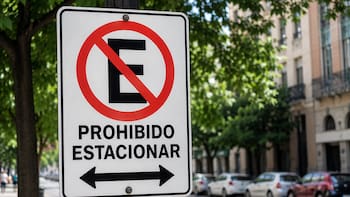 Qué significa el cartel de prohibido estacionar con una flecha