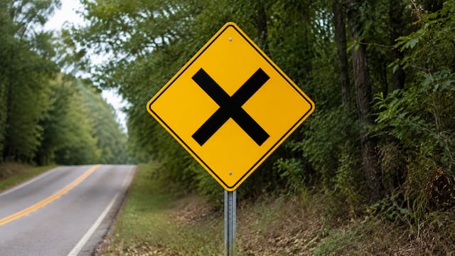 Cuál es el significado de la señal de tránsito de la letra X con un fondo amarillo y por qué es importante