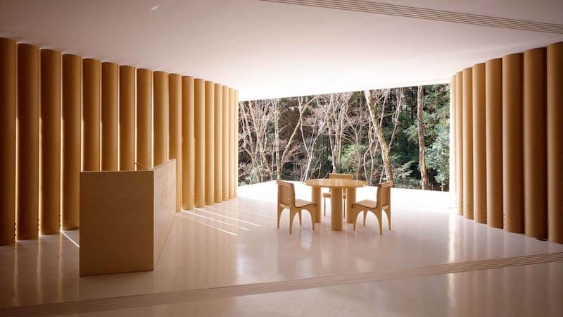 Casas de papel reciclado: se construye en menos de un día y cuesta apenas USD 2000. Foto: Shigeru Ban Architects