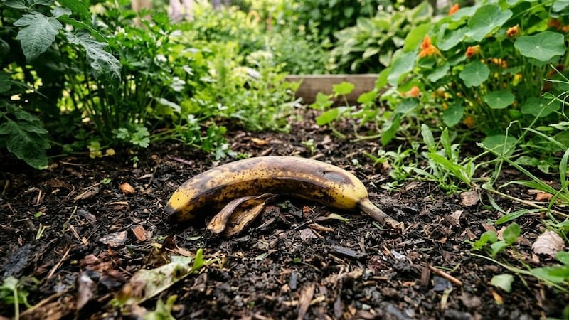 Aunque suele terminar en la basura, la cáscara de banana puede reutilizarse en el jardín.